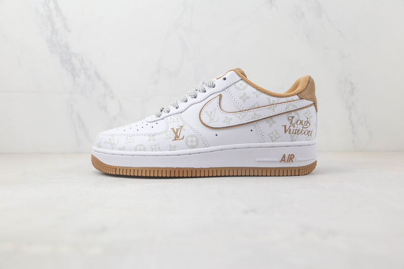 AIR FORCE 1 x LOUIS VUITTON ''WHITE BEIGE SILVER'' [MASCULINO/FEMININO]