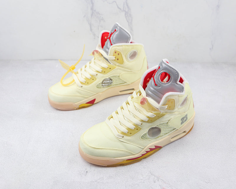 OFF-WHITE x AIR JORDAN 5 'SAIL' [MASCULINO/FEMININO]