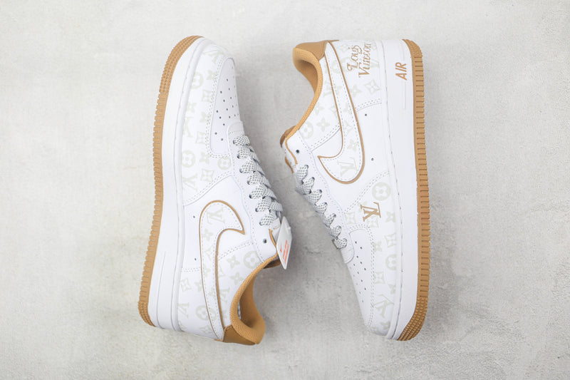 AIR FORCE 1 x LOUIS VUITTON ''WHITE BEIGE SILVER'' [MASCULINO/FEMININO]