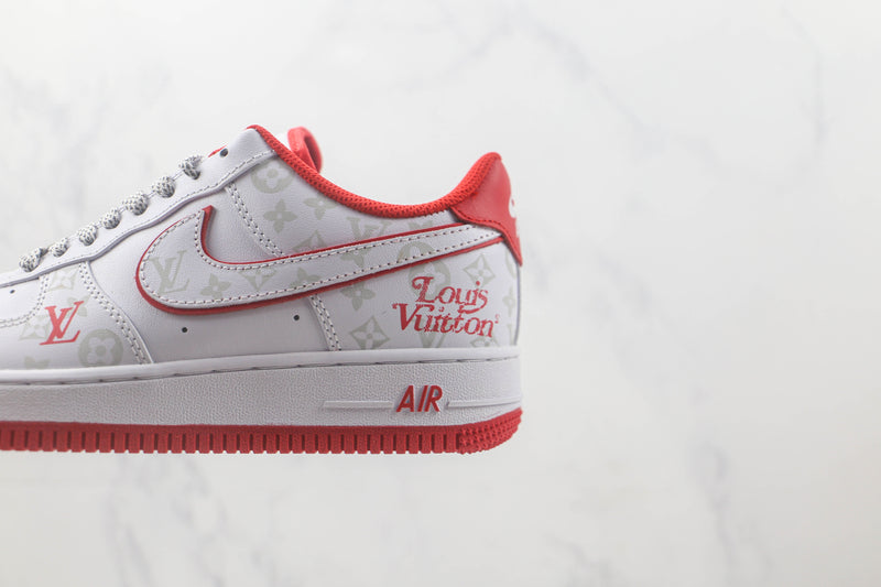 AIR FORCE 1 x LOUIS VUITTON ''WHITE RED SILVER'' [MASCULINO/FEMININO]