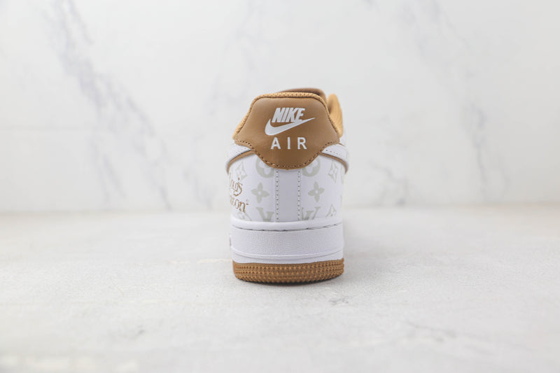 AIR FORCE 1 x LOUIS VUITTON ''WHITE BEIGE SILVER'' [MASCULINO/FEMININO]