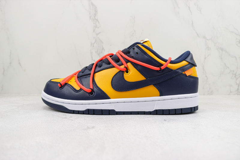 DUNK LOW x OFF-WHITE ''UNIVERSITY GOLD MIDNIGHT NAVY'' [MASCULINO/FEMININO]