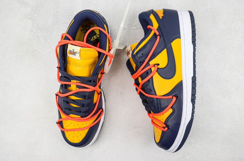 DUNK LOW x OFF-WHITE ''UNIVERSITY GOLD MIDNIGHT NAVY'' [MASCULINO/FEMININO]