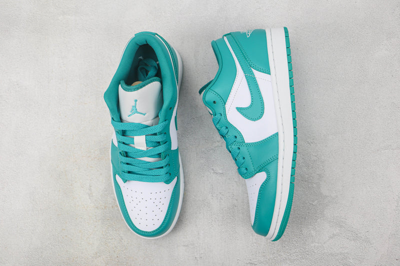 AIR JORDAN 1 LOW x WHITE TURQUIOSE EMERALD [MASCULINO/FEMININO]